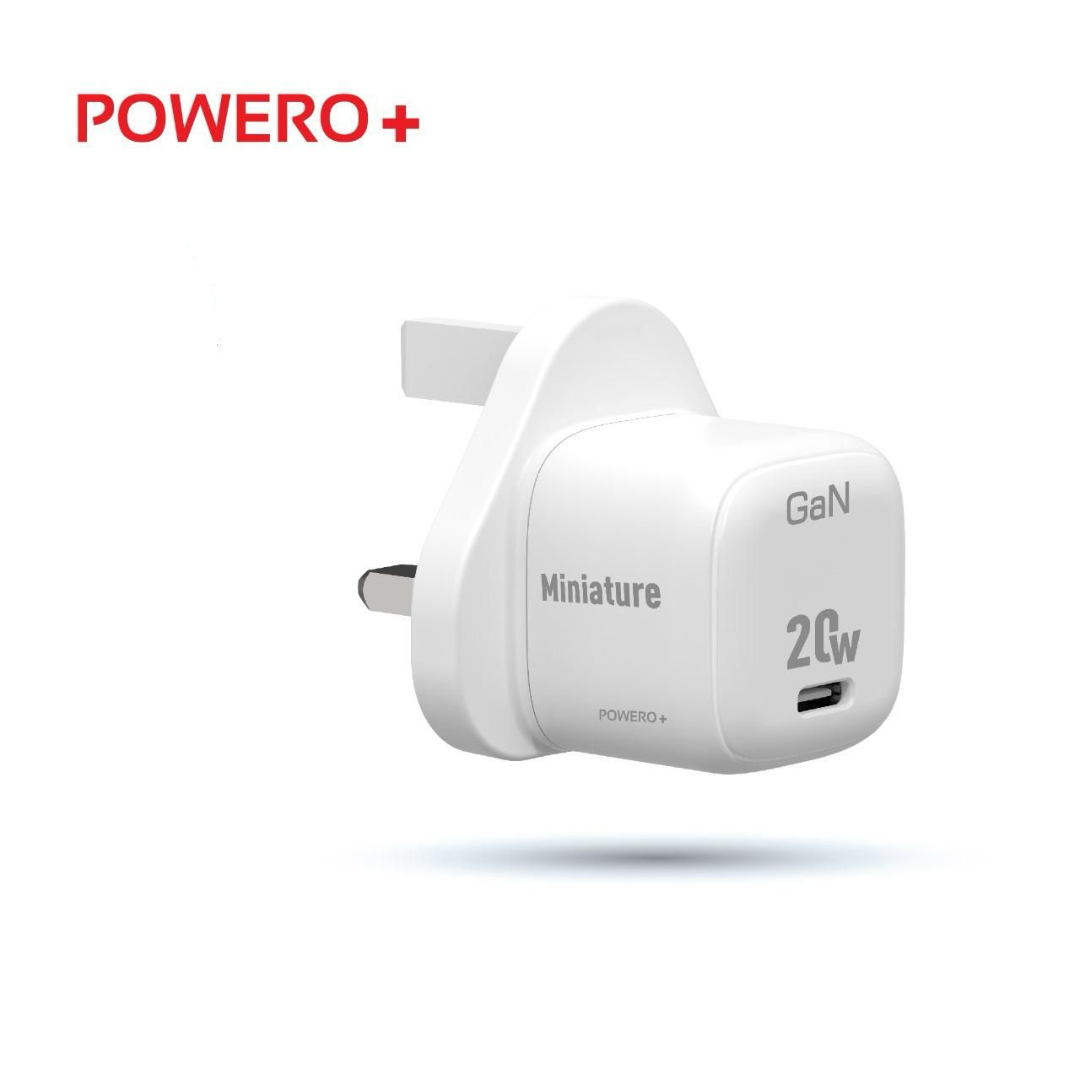Powero+ Miniature 20W Gan charger/ C port