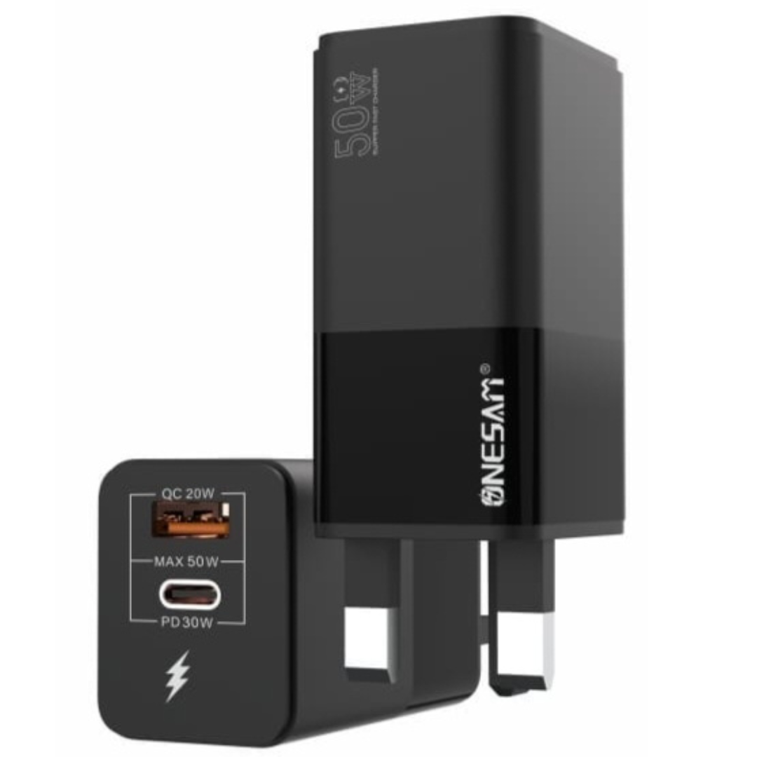 ONESAM 30W Type-C & 20W USB-A Dual Port Super Fast Charger OS-C09