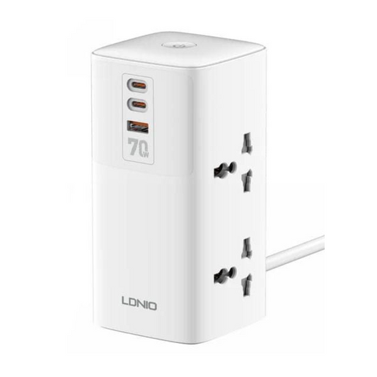 Ldnio 7 in 1 2500w tower extension socket 70w charging station SC4383