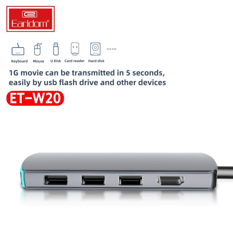 Earldom 8 in 1 USB C Multi-Function Adapter W20