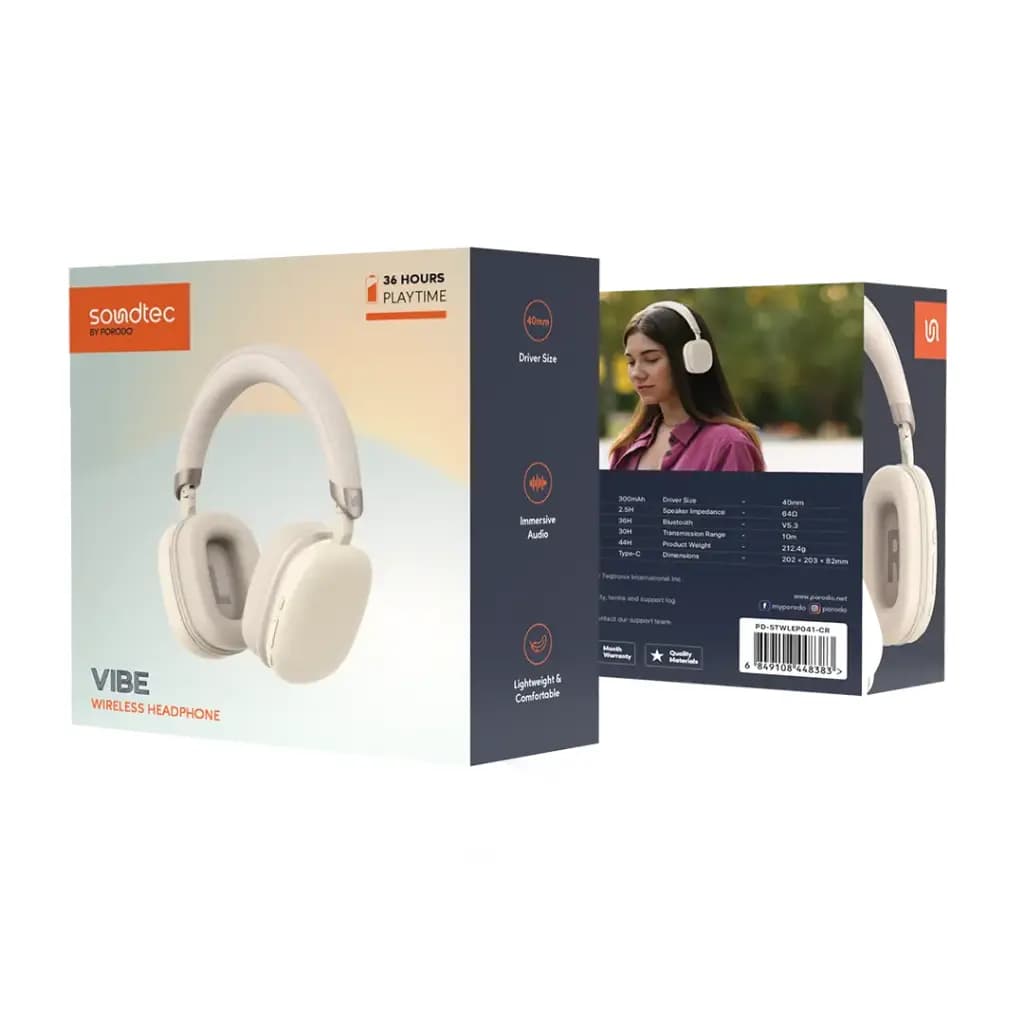 Porodo Soundtec Vibe Wireless Headphone