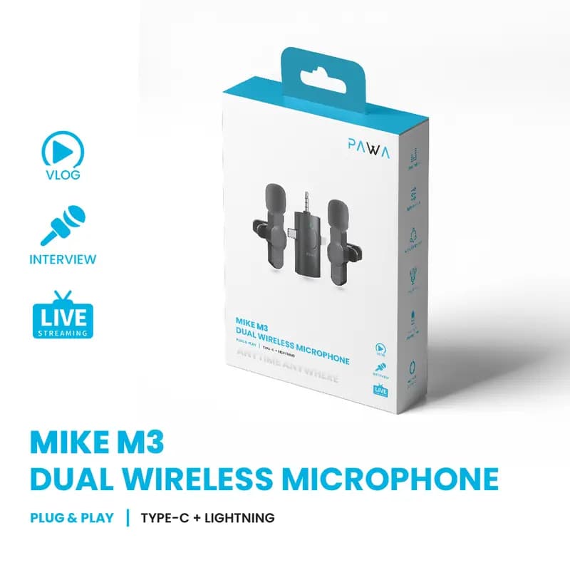 Pawa Mike M3 Dual Wireless Microphone