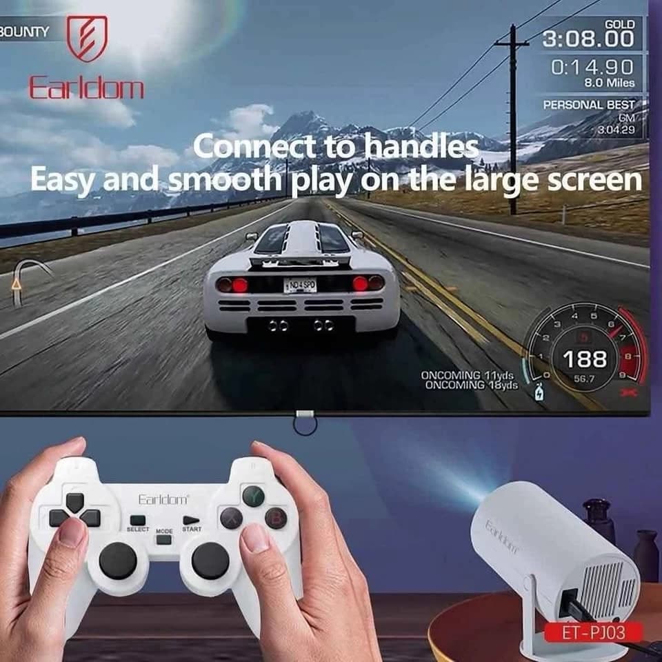Earldom 2in1 4K Ultra HD Game Projector PJ03