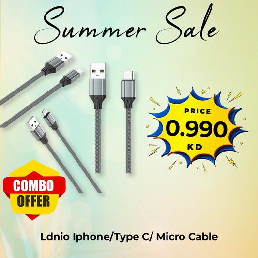 Ldnio Iphone/Type C/ Micro Cable