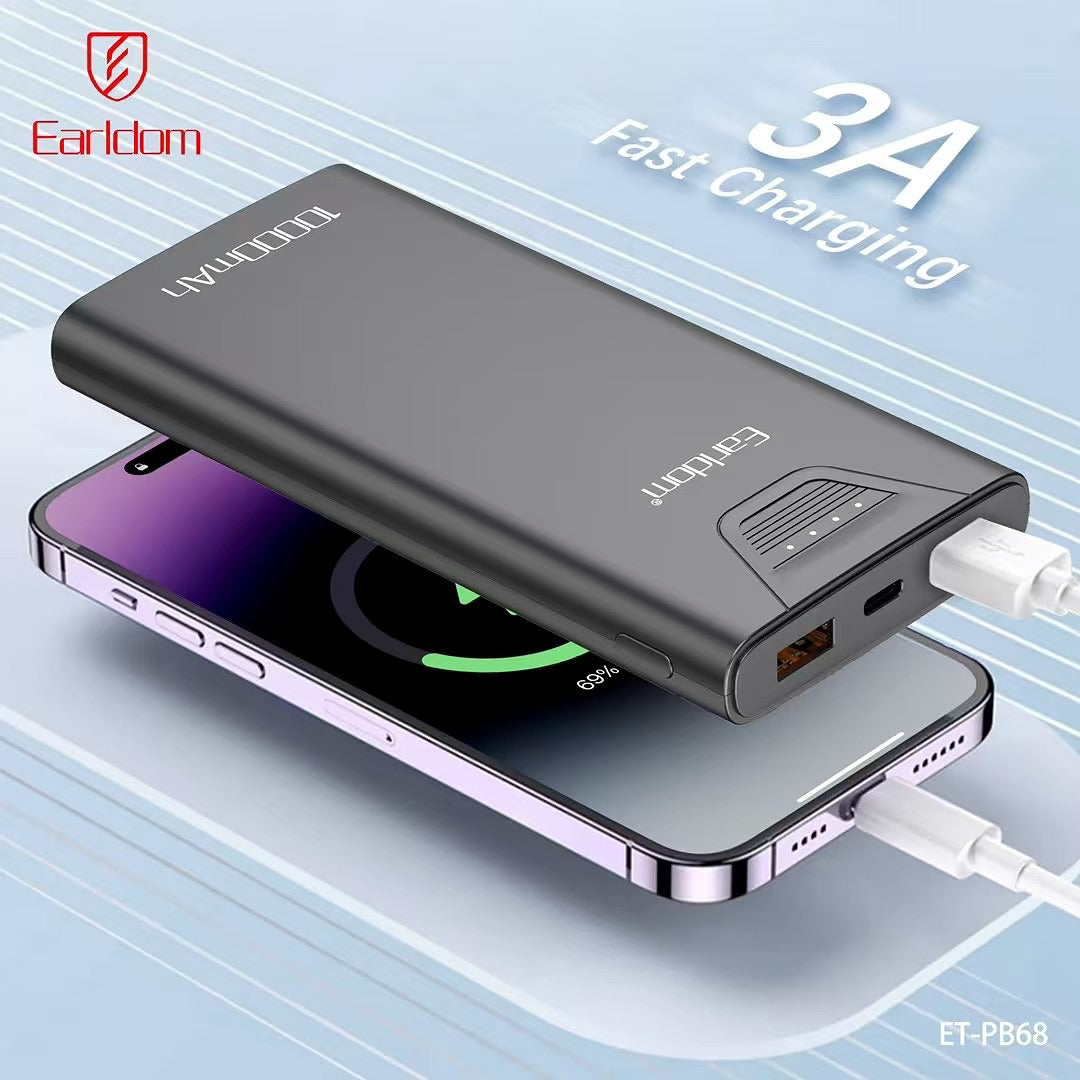 Ealrdom 3A Fast Charging 10000mAh Powerbank Pb68