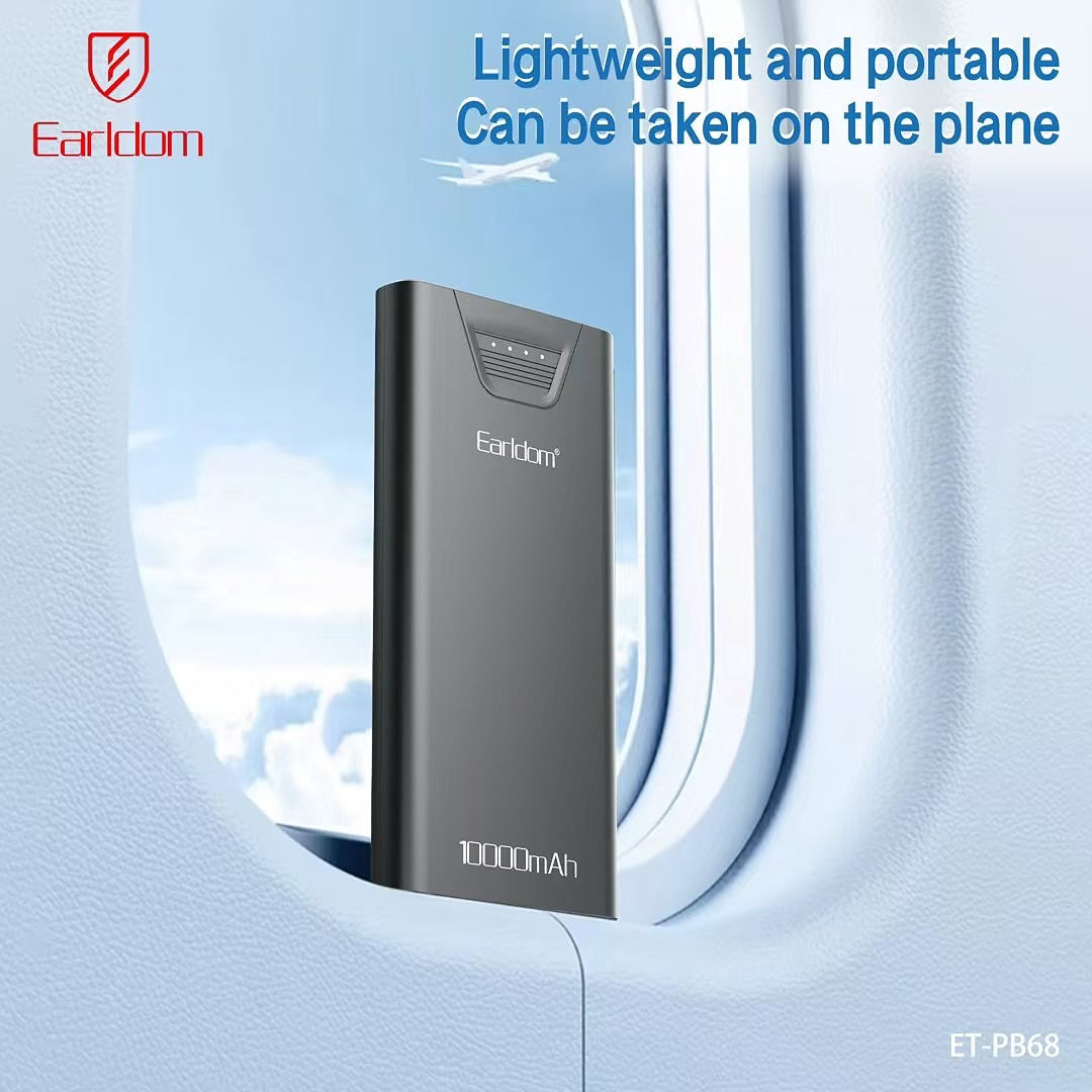 Ealrdom 3A Fast Charging 10000mAh Powerbank Pb68