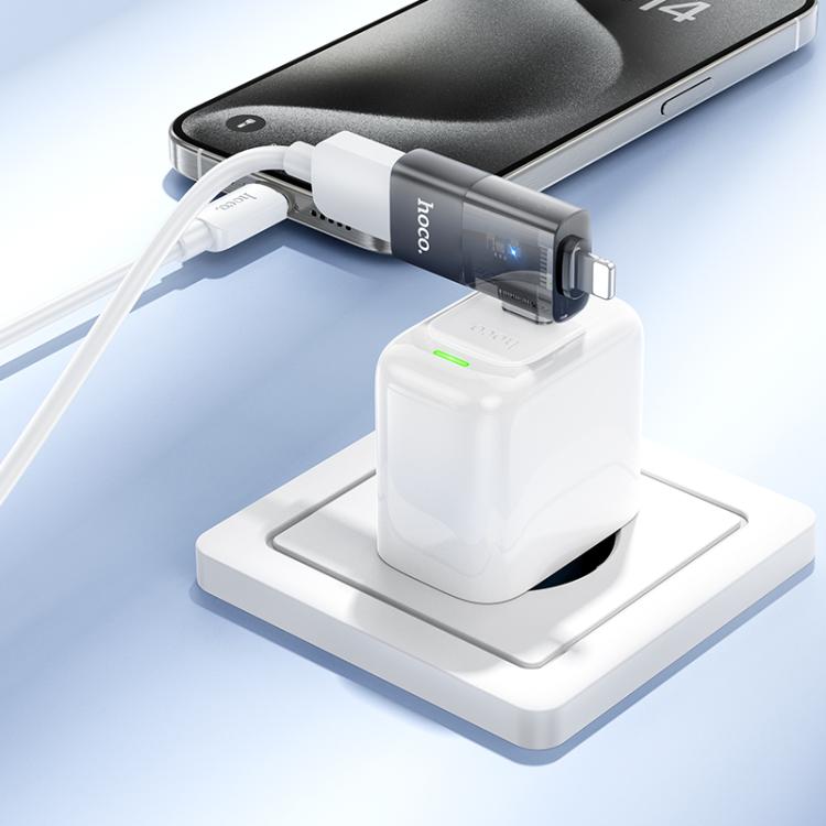 Hoco Mini Size 2 In 1 OTG Transperant Adapter UA36E