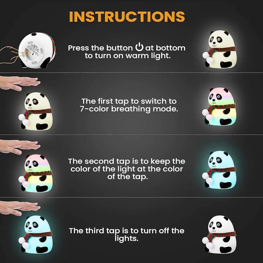Panda Silicone Night Lamp