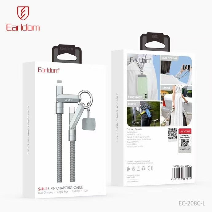 Earldom 2in1 Type C to Lightning Charging Cable EC-208C-L