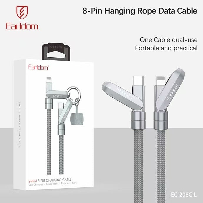 Earldom 2in1 Type C to Lightning Charging Cable EC-208C-L