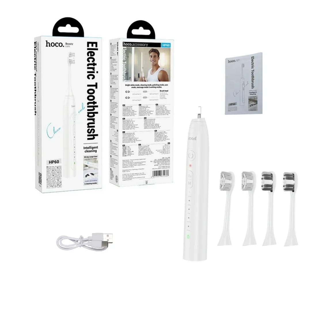 Hoco Rechargeable Electric Toothbrush with 4 Heads HP60