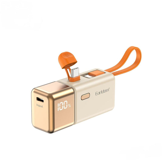 Earldom 22.5W 2-in-1 Gold Mini Power Bank with 5000mAh PD47