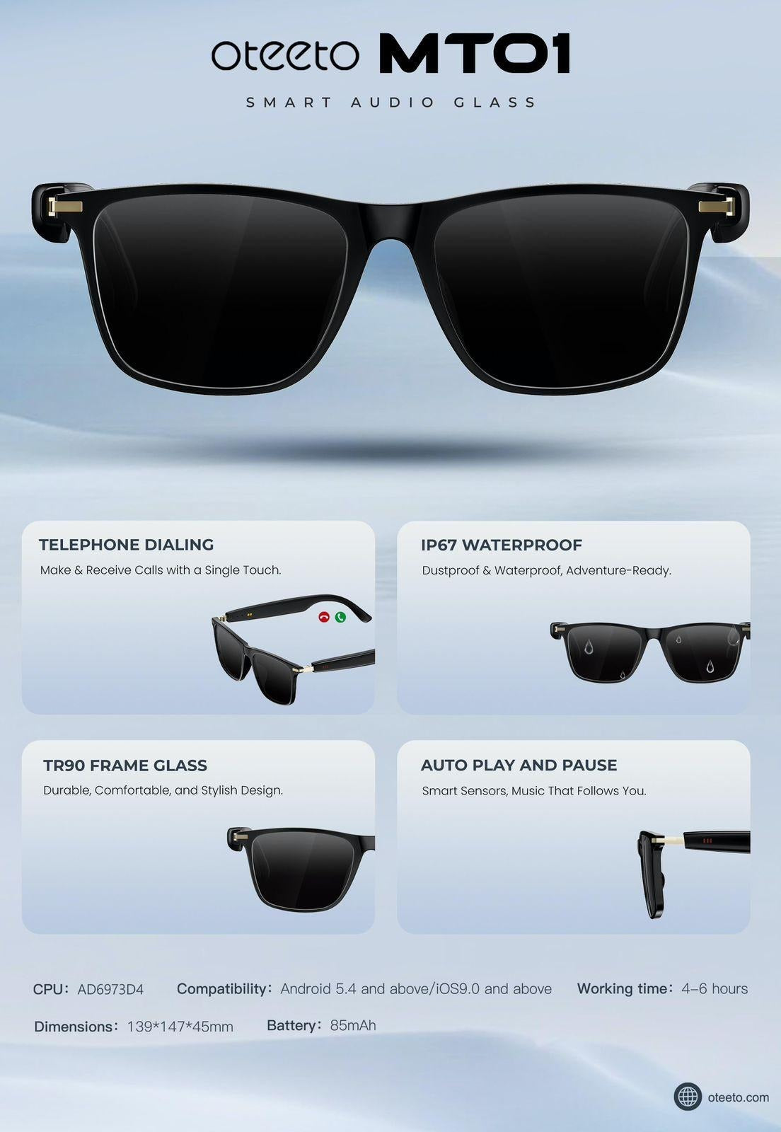 Oteeto Smart Audio Glass MT01