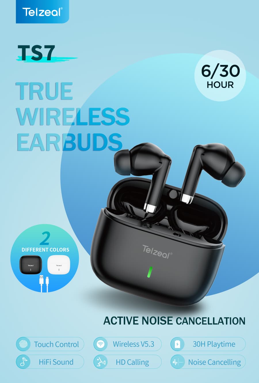 Telzeal Wireless Bluetooth Headphone TS7