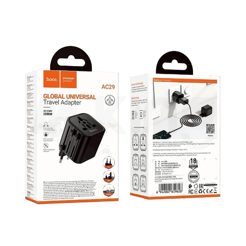 Hoco Global Universal Travel Adapter  AC29