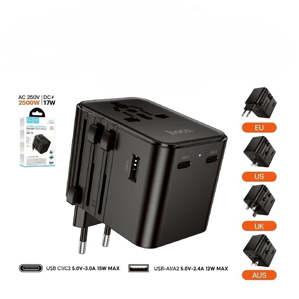 Hoco Global Four-Port Universal Travel Adapter AC30