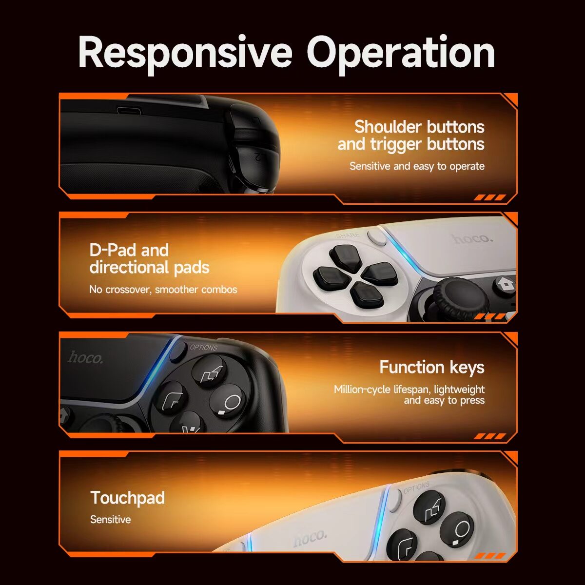 Hoco Multifunctional PS5 Wireless Game Controller DGM04
