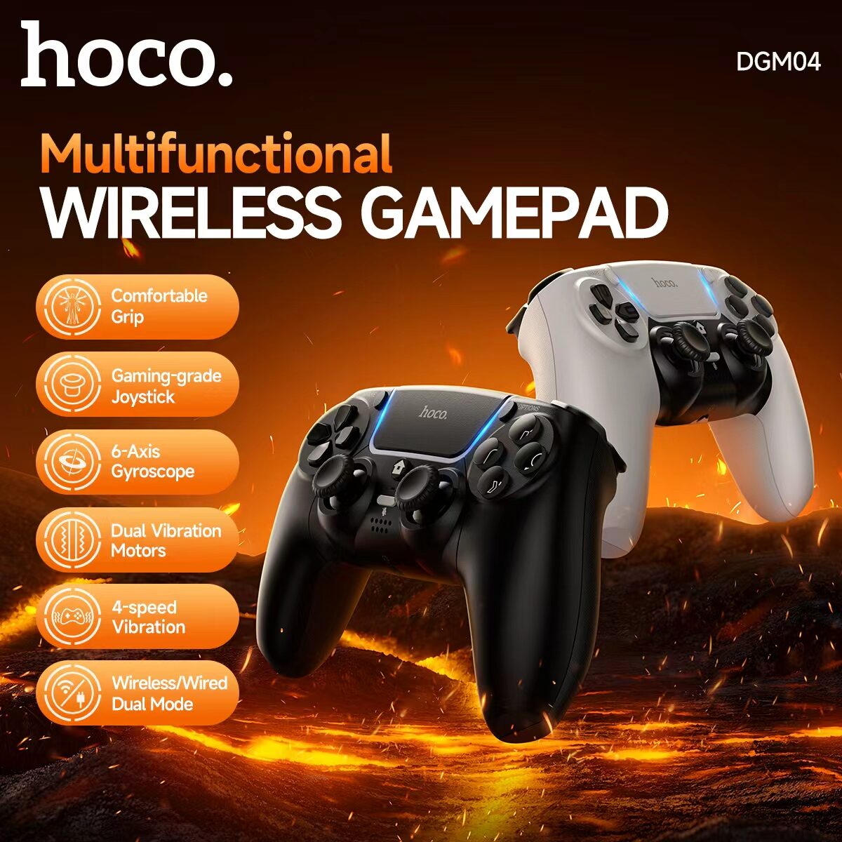 Hoco Multifunctional PS5 Wireless Game Controller DGM04