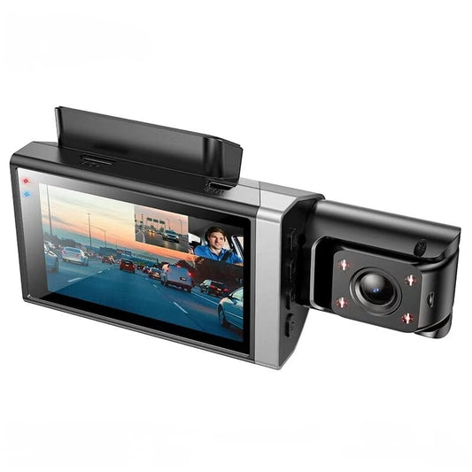 Hoco DI64 Triumph 3-Screen Wifi Dash Cam - Simultaneous Display Recorder