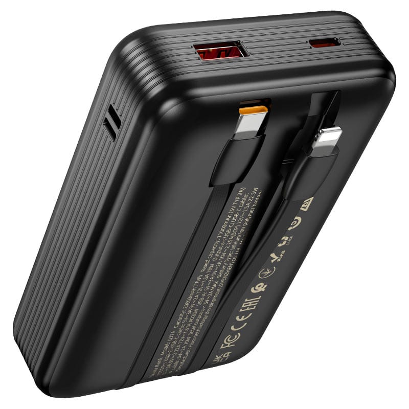 HOCO Q37A Graceful 22.5W PD 20W Power Bank with Two Cables 20000mAh