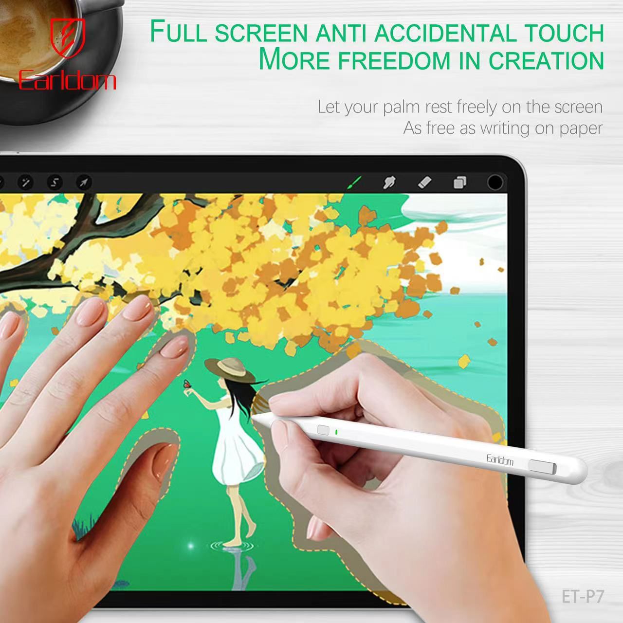 Earldom Active Stylus Pen with Palm Rejection P7