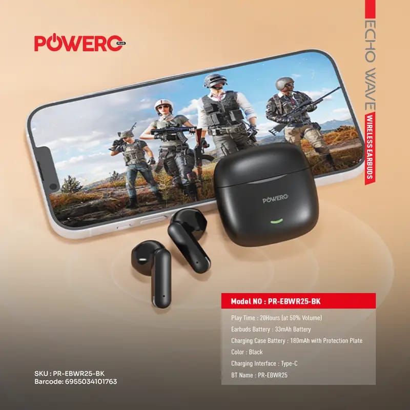 PowerO+ Echo Wave Wireless Earbuds