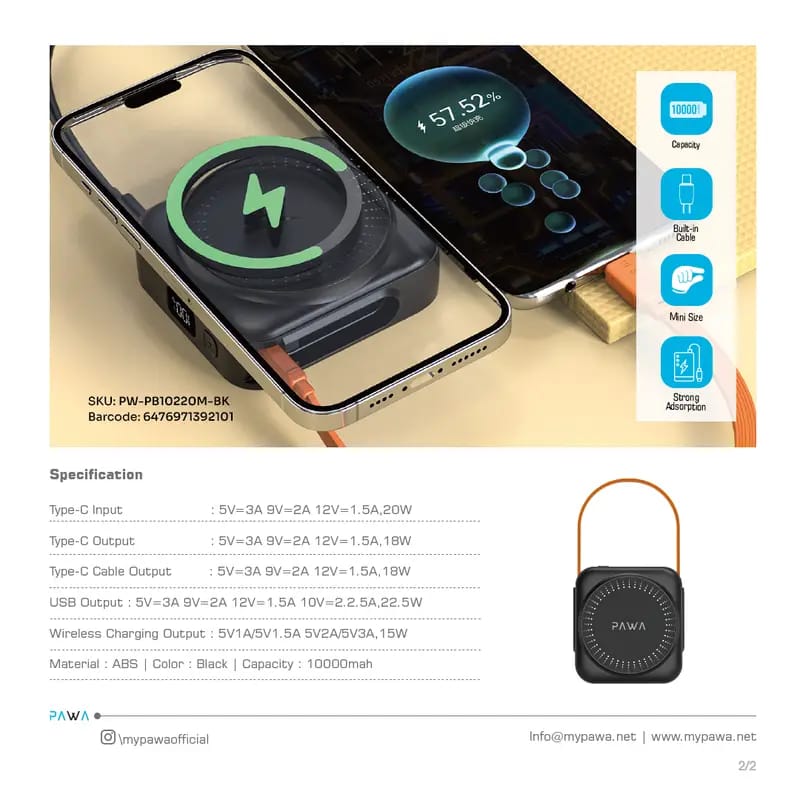 Pawa Mag Mini Magsafe Powerbank