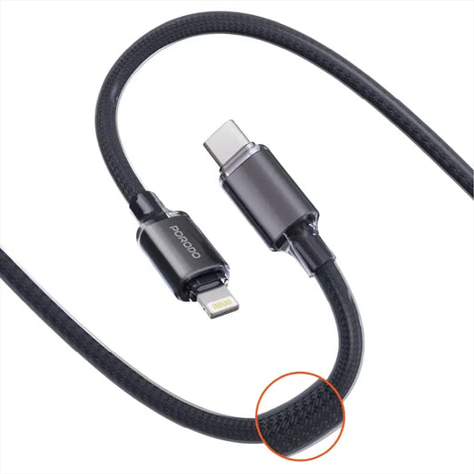Porodo USB-C to Lightning Braided Cable
