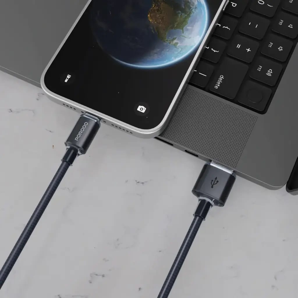 Porodo USB-A to Lightning Braided Cable