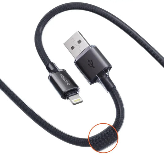 Porodo USB-A to Lightning Braided Cable