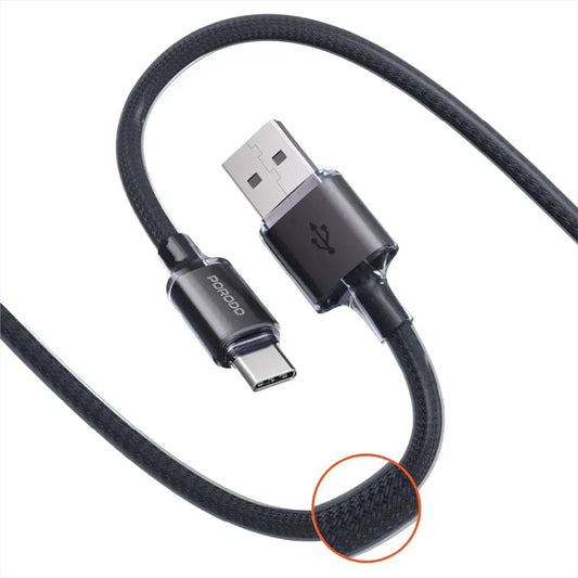 Porodo USB-A to USB-C Braided Cable