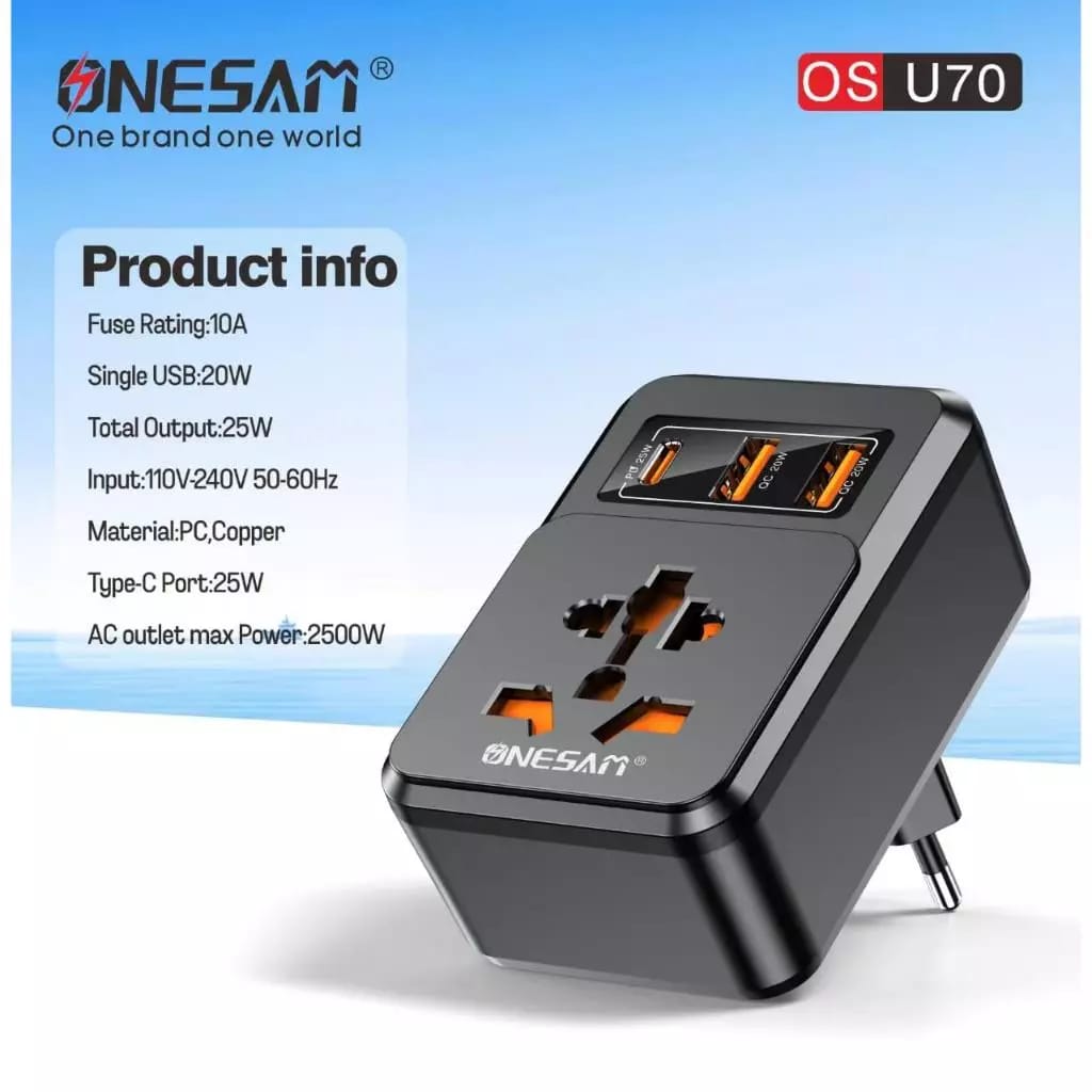 Onesam 25W Universal Adapter OS-U70