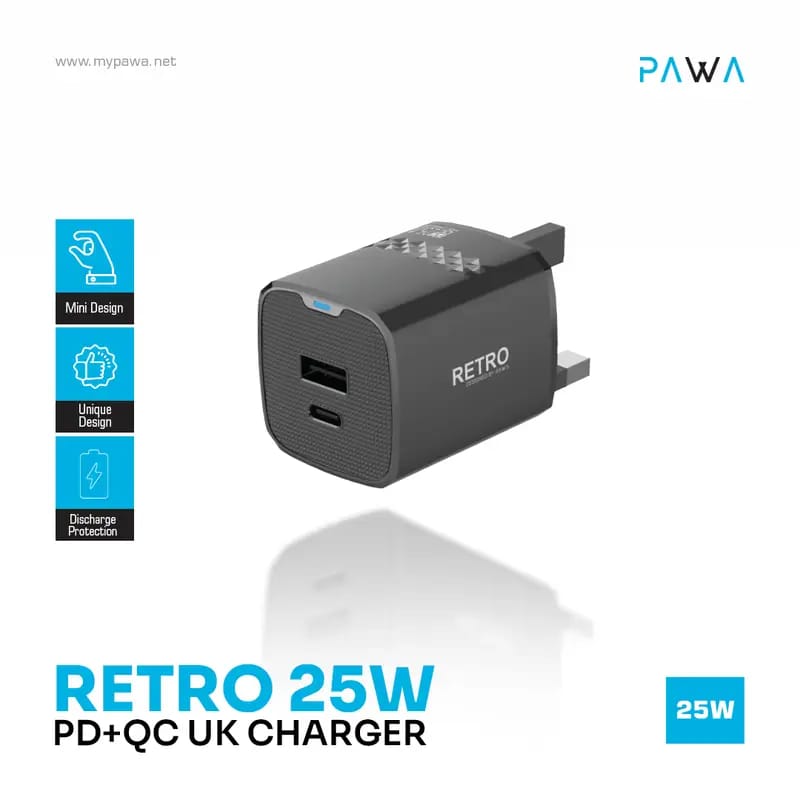 Pawa Retro 25W PD+QC Charger