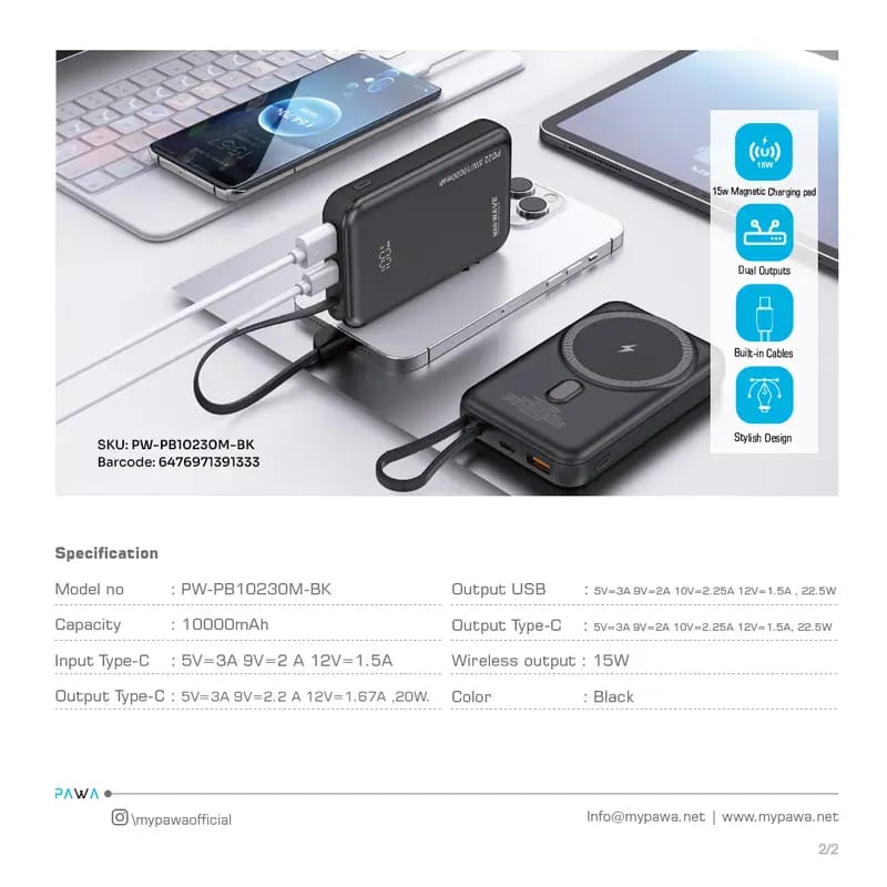 Pawa Mag Wave MagSafe Powerbank