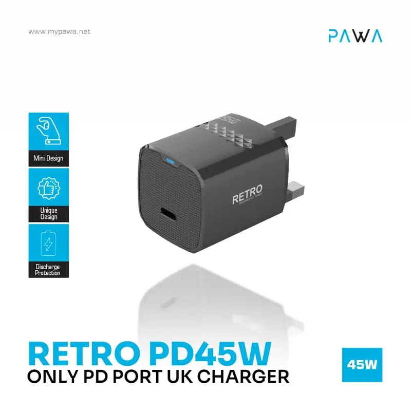 Pawa Retro PD45W Only PD Port Charger