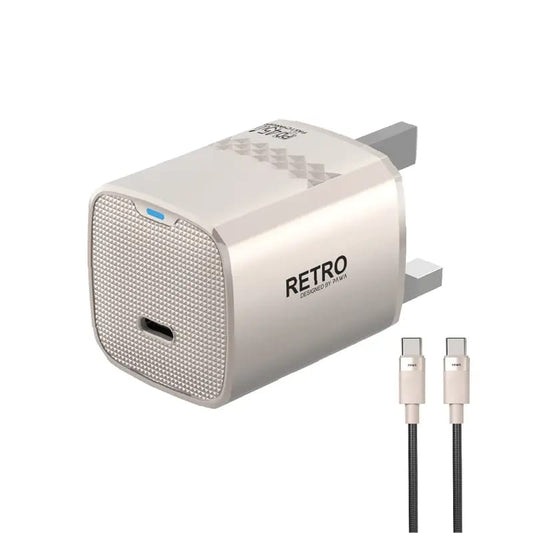 Pawa Retro PD45W Only PD Port Charger With USB-C to USB-C Cable