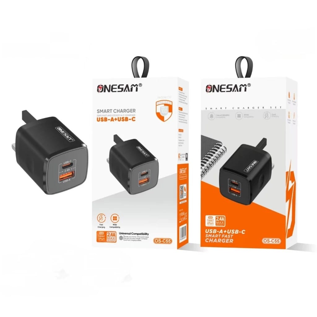 Onesam USB-A + USB-C Smart Charger C55