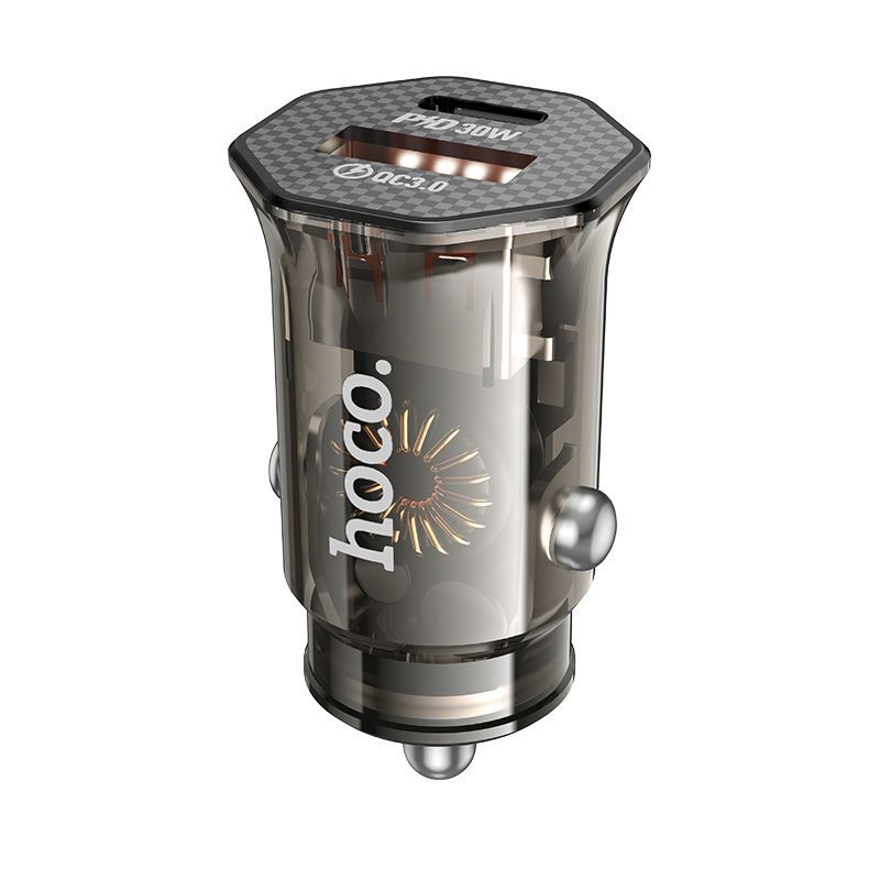 Hoco Proud PD30W+QC3.0 Dual Port Car Charger DZ16