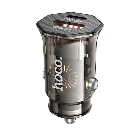 Hoco Proud PD30W+QC3.0 Dual Port Car Charger DZ16