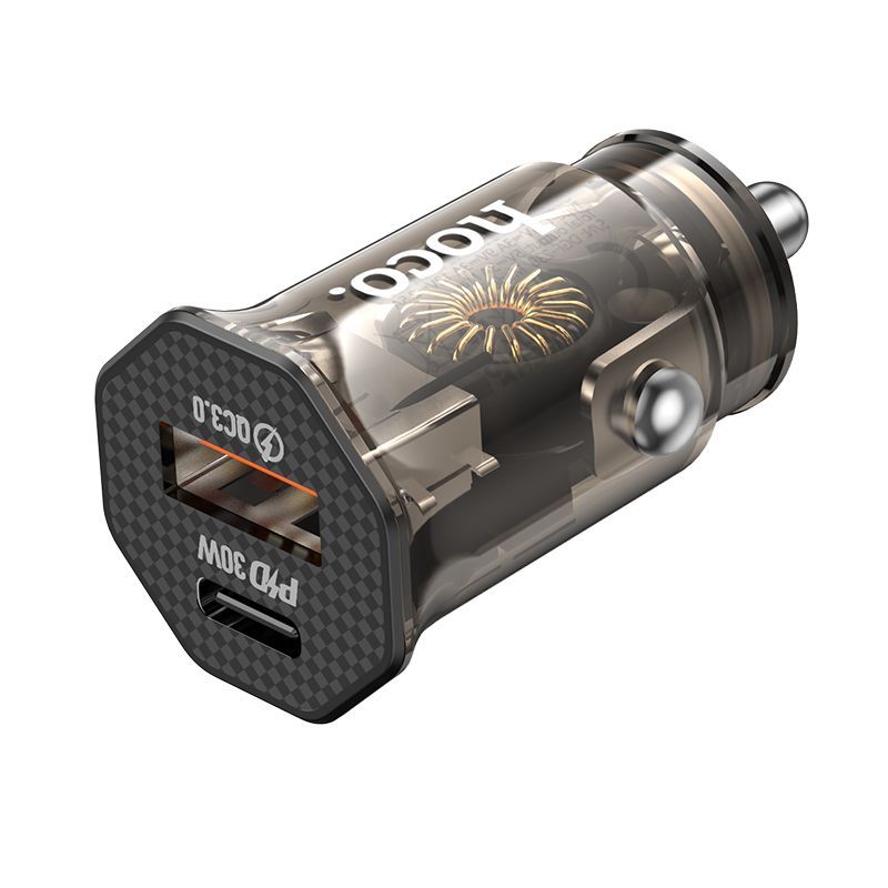 Hoco Proud PD30W+QC3.0 Dual Port Car Charger DZ16