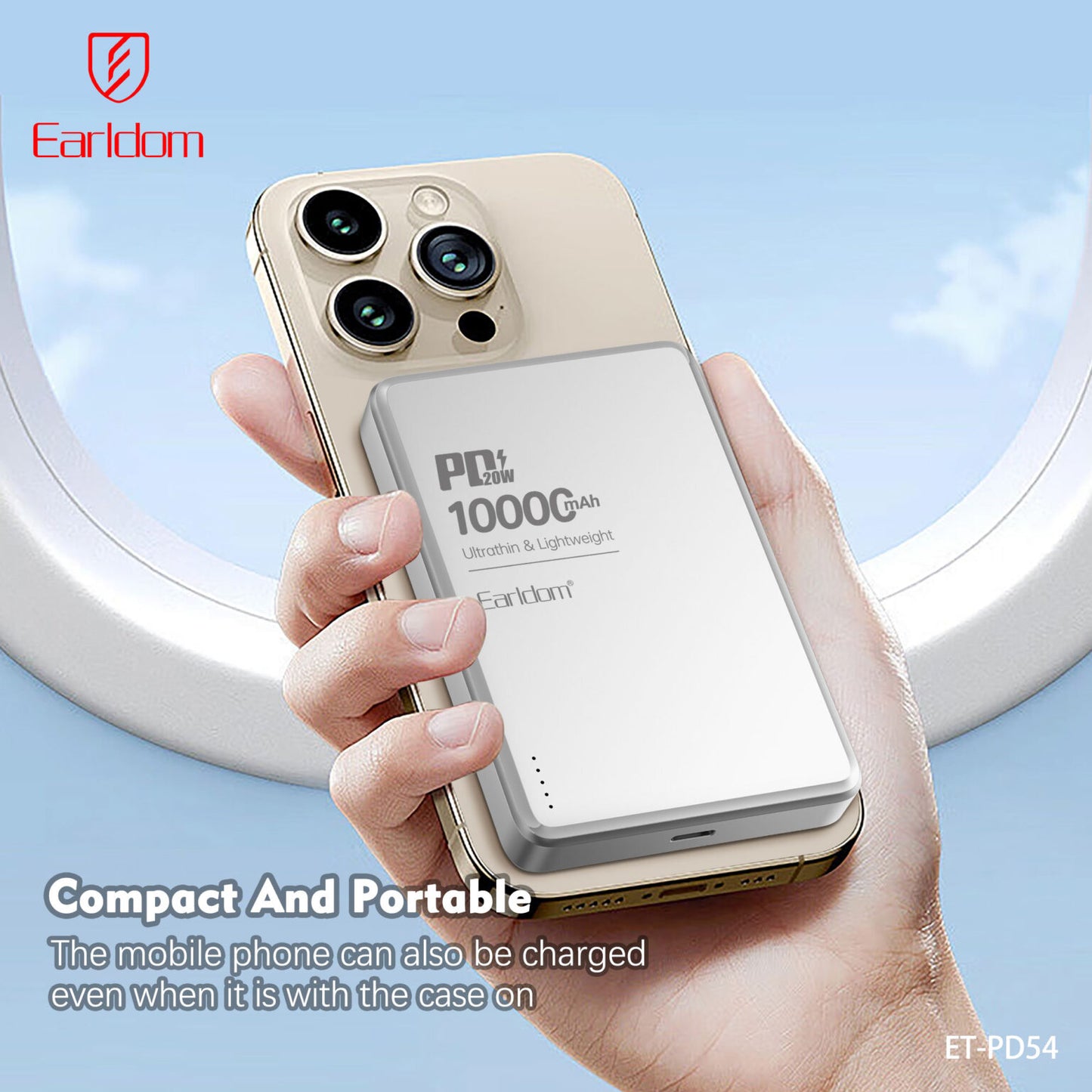 Earldom 10000mAh PD Wireless Magnetic Power Bank PD54