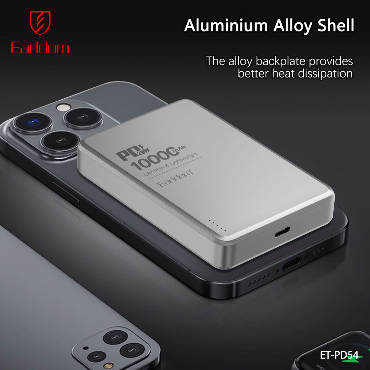 Earldom 10000mAh PD Wireless Magnetic Power Bank PD54