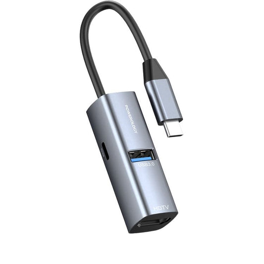 Powerology Aluminum Mini USB-C Hub