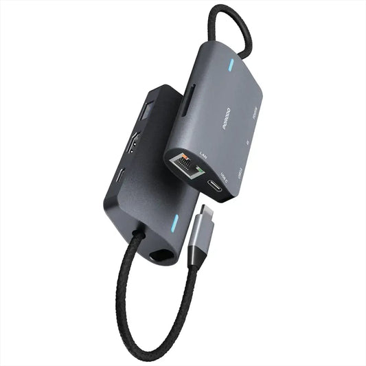 Porodo 7-IN-1 Multi Port USB-C Hub - Gray