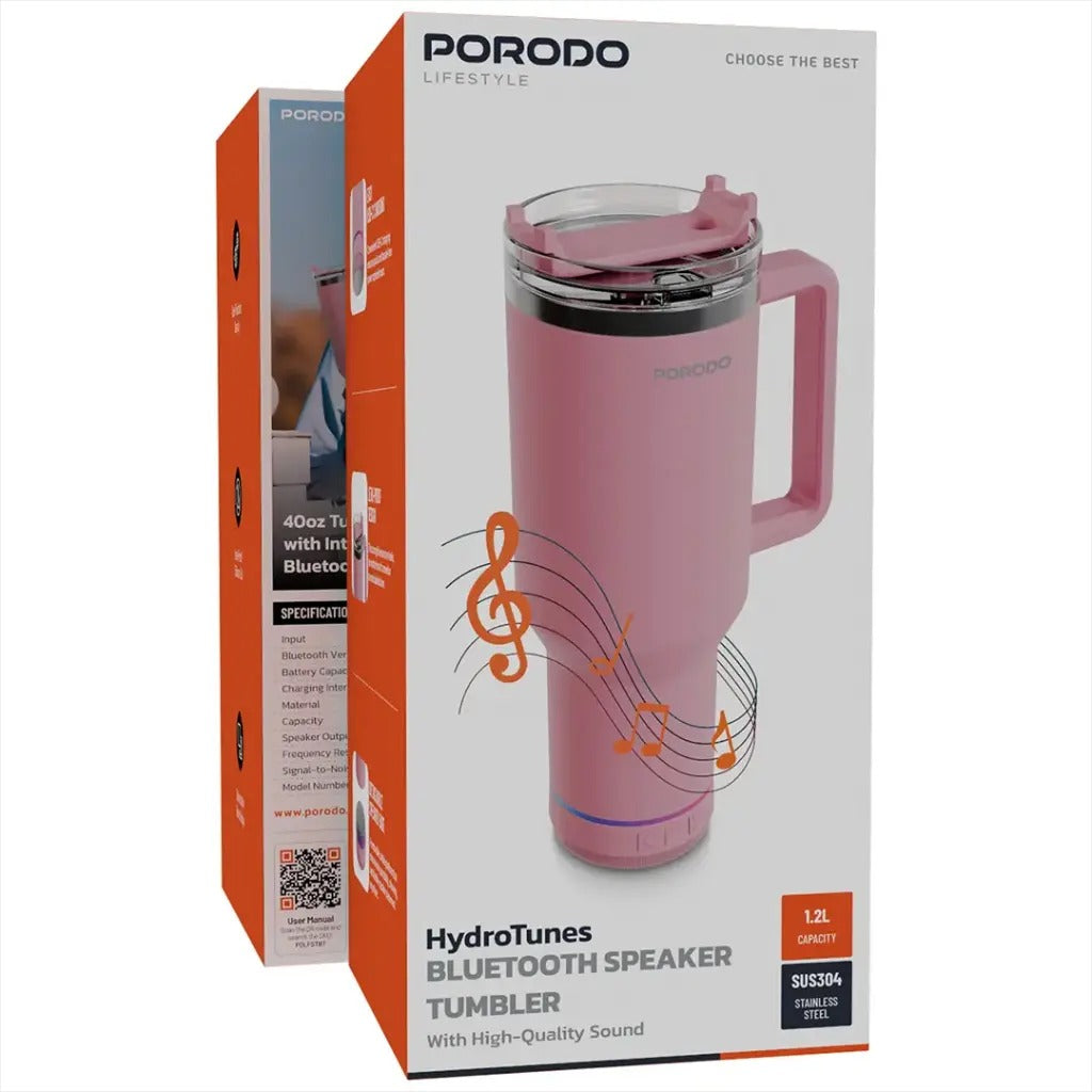 Porodo Lifestyle HydroTunes Bluetooth Speaker Tumbler