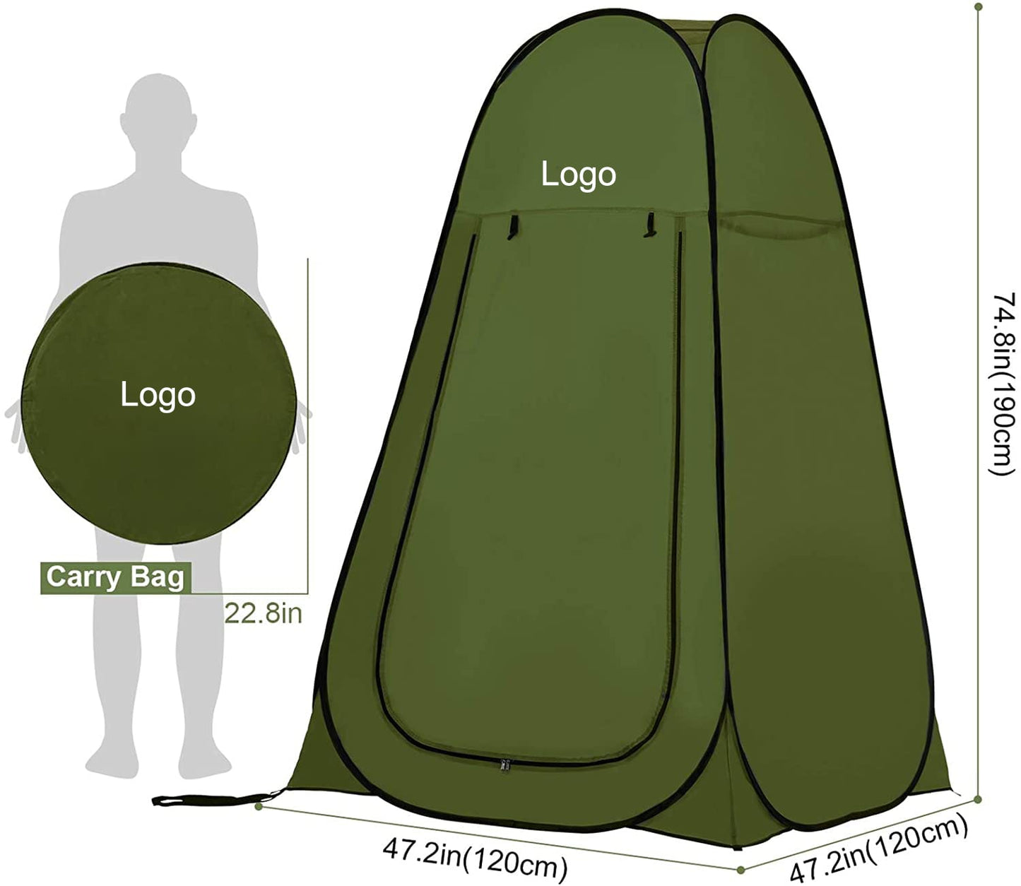 Portable Compact Pop-up Privacy Camping Tent HY1098