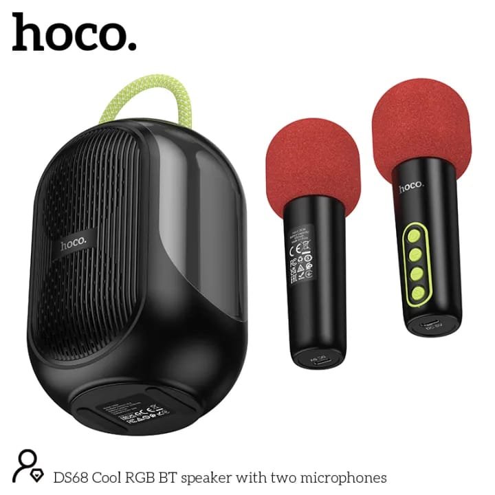 Hoco Karaoke Portable Bluetooth Speaker With Dual Wireless Microphone DS68