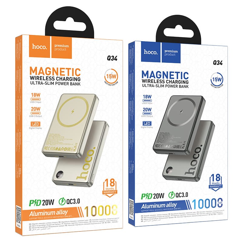 Hoco Q34 Clever PD20W wireless Charging 10000mAh Power bank