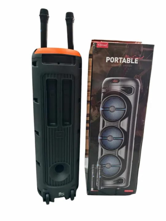 Kboard 8x3inch Portable Wireless Subwoofer Bluetooth Speaker KTS-2142