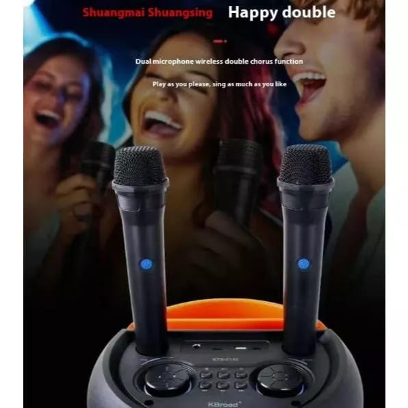 Kboard 8x3inch Portable Wireless Subwoofer Bluetooth Speaker KTS-2142
